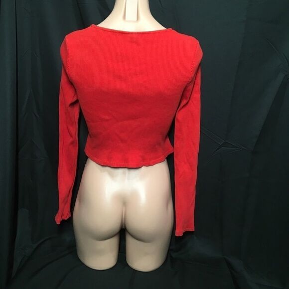 Topshop Wrap Ribbed Cropped Top C5 - Picture 4 of 8